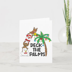 Deck The Palm Christmas in juli Xmas Mannen Vrouwe Kaart