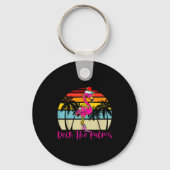 Deck The Palms Christmas Flamingo Palm Tree Trocal Sleutelhanger (Voorkant)