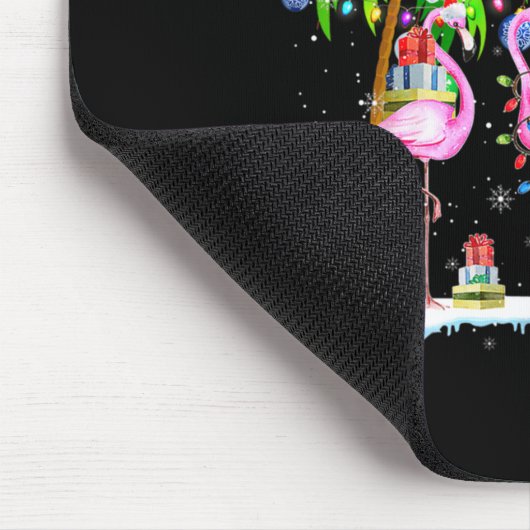 Deck The Palms Flamingo Trocal Christmas Lights  Muismat (Hoek)