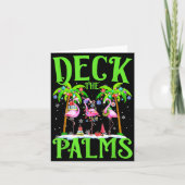Deck The Palms Flamingo Trocal Christmas Lights Pa Kaart (Voorkant)