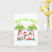 Deck The Palms Flamingo Trocal Christmas Lights Pa Kaart (Gele Bloem)