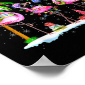 Deck The Palms Flamingo Trocal Christmas Lights Pa Poster (Hoek)