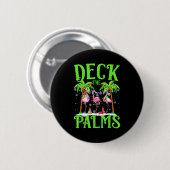 Deck The Palms Flamingo Trocal Christmas Lights Pa Ronde Button 5,7 Cm (Voorkant /achterkant)