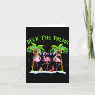 Deck The Palms Flamingo Trocal Kerstlichtjes Pa Kaart