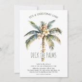 Deck the Palms Kerst Luau Feest Kaart (Voorkant)