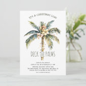 Deck the Palms Kerst Luau Feest Kaart (Staand voorkant)