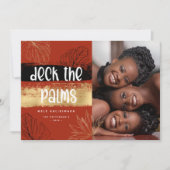Deck the Palms' Mele Kalikimaka Foto Feestdagenkaart (Voorkant)
