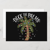 Deck The Palms Tropisch Hawaii Kerst Palmboom Feestdagenkaart (Voorkant / Achterkant)