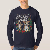 Deck the Paws - Funny Christmas Pet Mischief T-Shi T-shirt (Voorkant)