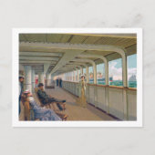 Deck Uitzicht van de lijn Patricia, Hamburg-Amerik Briefkaart (Voorkant)