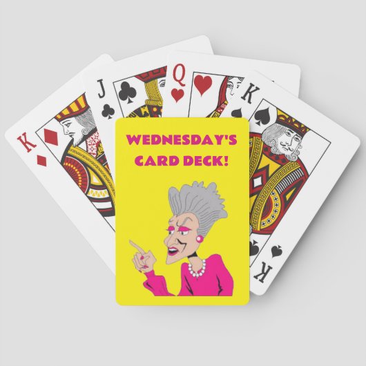 DECK VAN DE PLAYKAART - WOENSDAG POKERKAARTEN (Achterkant)