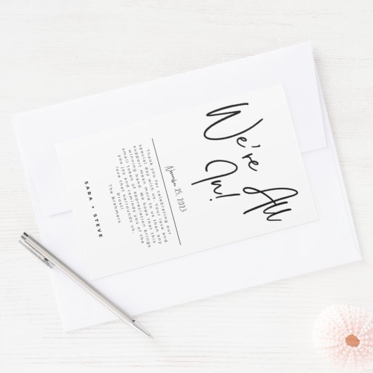 Deck van Kaart bruiloft gunst Stickers (Envelop)