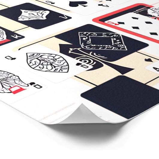 Deck van kaarten moderne hedendaagse kunst poster (Hoek)