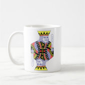 Deck van zijn kaarten en haar koning koffiemok (Links)