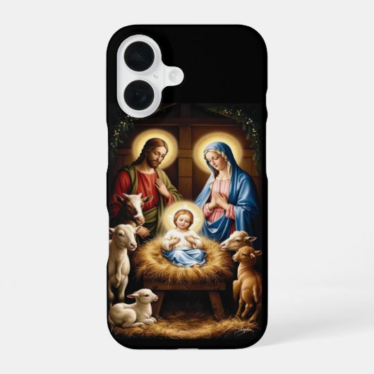 Deck Your Tech: Feestelijke Kerstbehang 2026 iPhone 16 Hoesje (Achterkant)