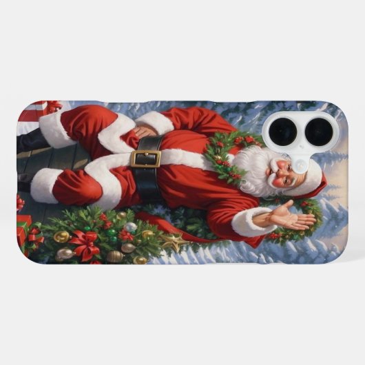 Deck Your Tech: Feestelijke Kerstbehang 2026 iPhone Hoesje (Achterkant horizontaal)