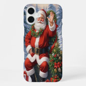 Deck Your Tech: Feestelijke Kerstbehang 2026 iPhone Hoesje (Achterkant)