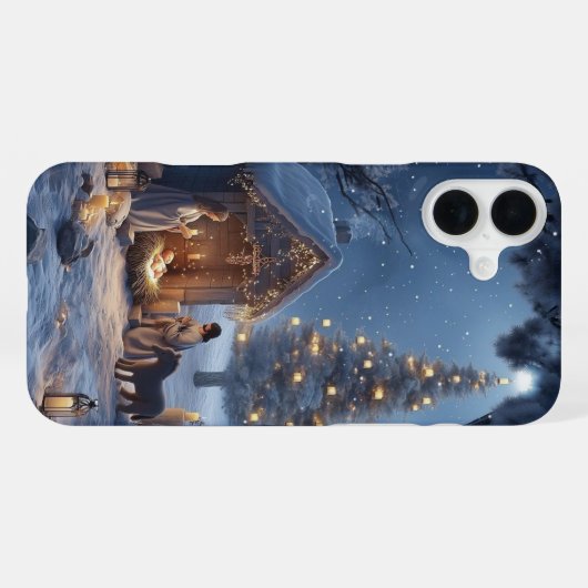 Deck Your Tech: Feestelijke Kerstbehang 2026 iPhone Hoesje (Achterkant horizontaal)