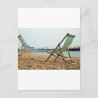 Deckchairs & shingle briefkaart