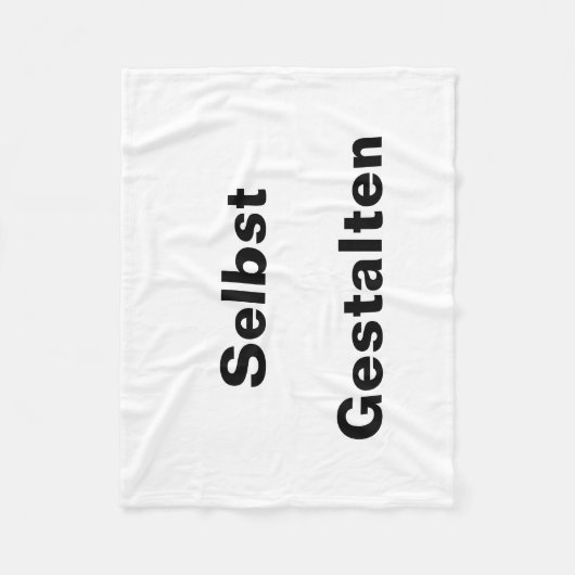 Decke Selbst Gestalten Fleece Deken (Voorkant)