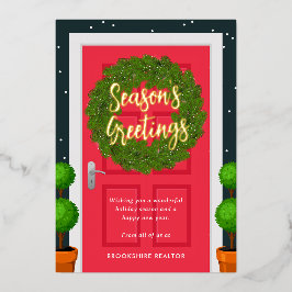 Decked Door REAL FOLIE Zakelijke Vakantie Kaart