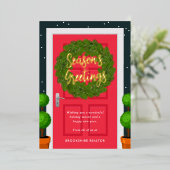 Decked Door REAL FOLIE Zakelijke Vakantie Kaart (Staand Voorkant)