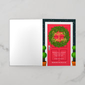 Decked Door REAL FOLIE Zakelijke Vakantie Kaart (Buiten Laag)