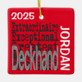 Deckhand Extraordinaire Keramisch Ornament (Voorkant)