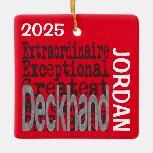 Deckhand Extraordinaire Keramisch Ornament (Voorkant)