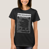 Deckhand Nutrition Facts Sarcastic Graphic T-shirt (Voorkant)