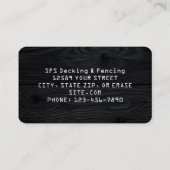 Decking and Fencing Custom QR Visitekaartje (Achterkant)