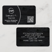 Decking and Fencing Custom QR Visitekaartje (Voorkant / Achterkant)