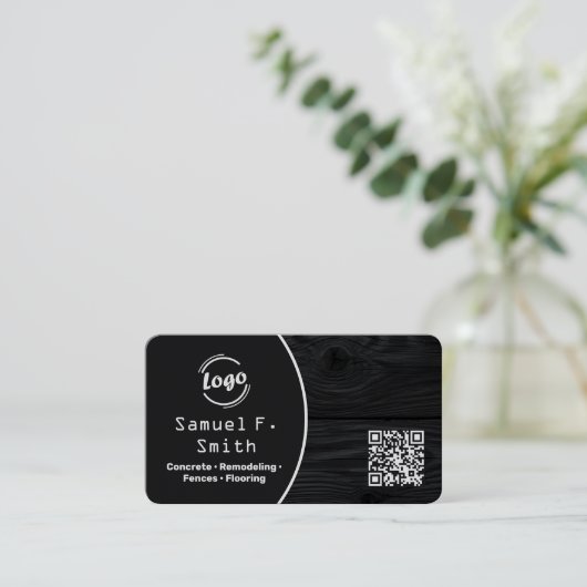 Decking and Fencing Custom QR Visitekaartje (Staand voorkant)