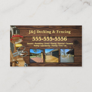 Decking en Schermen Tool Belt Visitekaartje