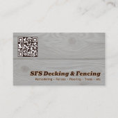 Decking & Fencing Business QR Vcard Visitekaartje (Voorkant)