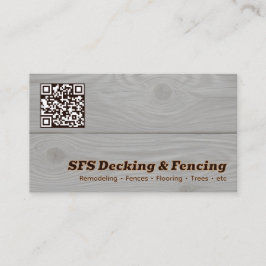 Decking & Fencing Business QR Vcard Visitekaartje