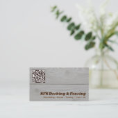 Decking & Fencing Business QR Vcard Visitekaartje (Staand voorkant)