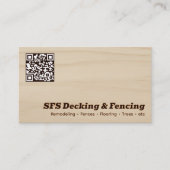 Decking & Fencing Business QR Vcard Visitekaartje (Voorkant)