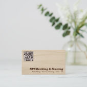 Decking & Fencing Business QR Vcard Visitekaartje (Staand voorkant)