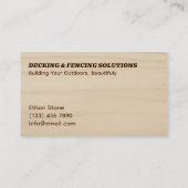 Decking & Fencing Business QR Vcard Visitekaartje (Achterkant)