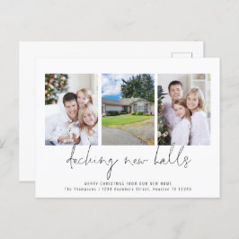 Decking New Halls 3 foto's Bewegende Kerstmis Briefkaart
