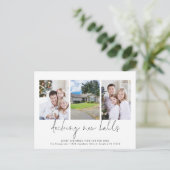 Decking New Halls 3 foto's Bewegende Kerstmis Briefkaart (Staand voorkant)