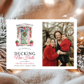Decking New Halls Christmas Door Photo  Moving Aankondiging