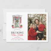 Decking New Halls Christmas Door Photo  Moving Aankondiging (Voorkant)