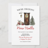 Decking New Halls Christmas New Home Announcement Kaart (Voorkant)