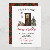 Decking New Halls Christmas New Home Announcement Kaart (Voorkant / Achterkant)
