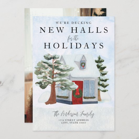 Decking New Halls for the Holidays Photo Feestdagenkaart (Voorkant / Achterkant)