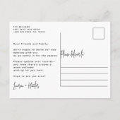 Decking New Halls Rustieke Waterverf Pine Vakantie Aankondigingskaart (Achterkant)