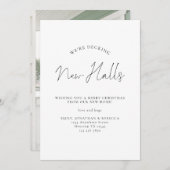 Decking New Halls Script Adres Kerstmis Feestdagenkaart (Voorkant / Achterkant)