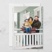 Decking New Halls Script Adres Kerstmis Feestdagenkaart (Achterkant)